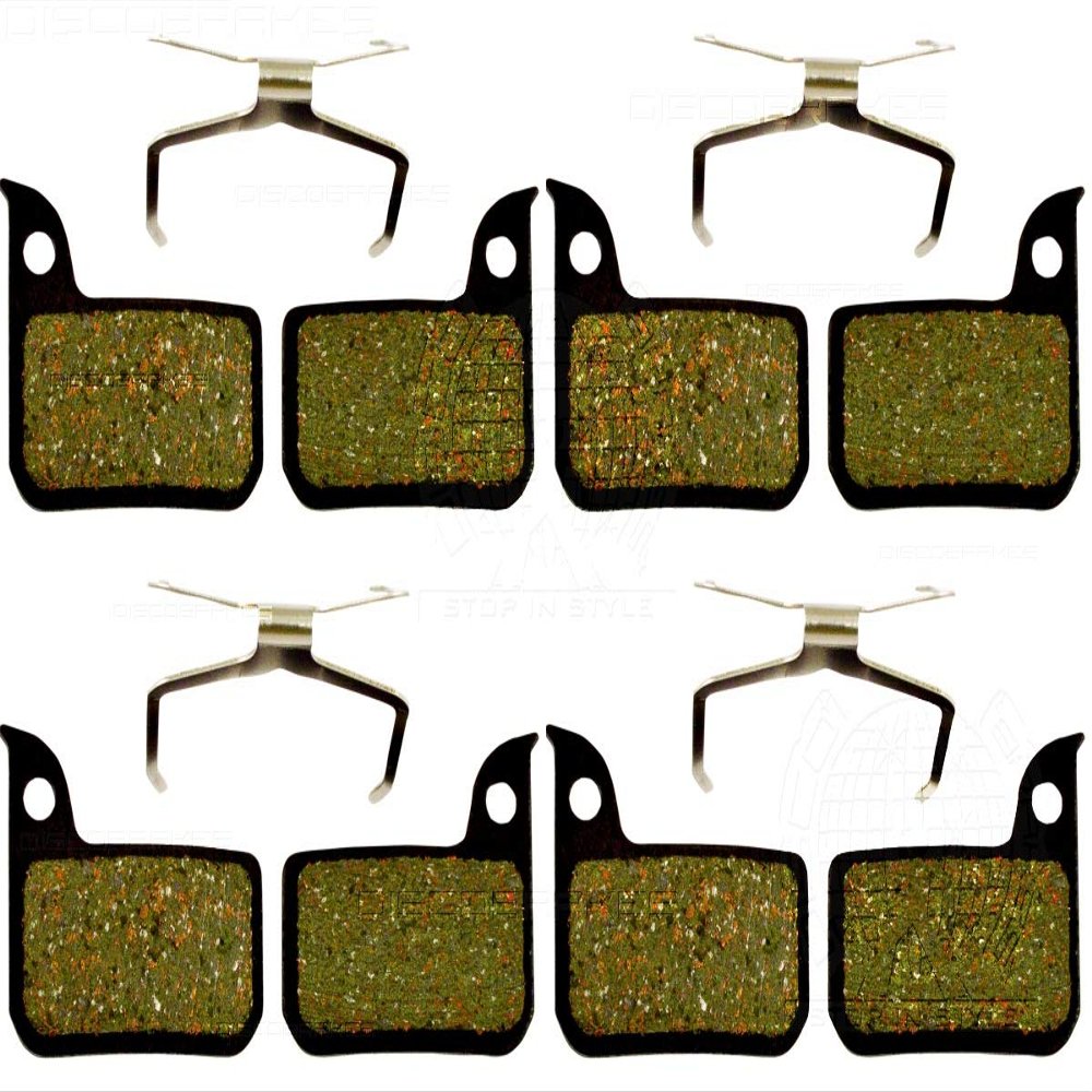 4 Pairs of DiscoBrakes Disc Brake Pads Compatible with SRAM Level TLM ULT (Not Level T TL), RED (Monoblock Caliper), Force, Rival, CX1, Apex, HydroR HRD S-700 RED 22 Force 22, Made with Dupont Kevlar