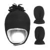 Kids Hat and Gloves Set Lined Beanie Hat with Earflaps Mitten Cold Weather Set for Boys and Girls Winter Fleece Lined Beanie Gloves Christmas New Year Warm Gift Grey view 2