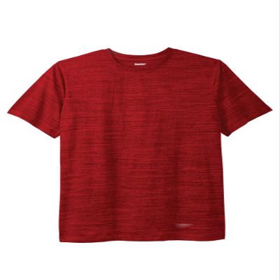 KingSize Men's Big & Tall Shrink-Less Lightweight Crewneck T-Shirt - 9XL, Red Marl