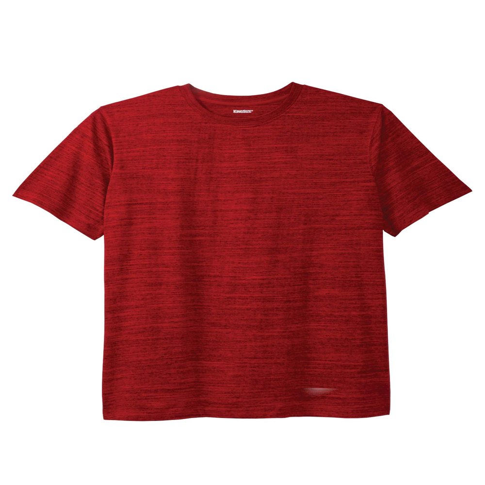 KingSize Men's Big & Tall Shrink-Less Lightweight Crewneck T-Shirt - 9XL, Red Marl