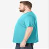 KingSize Men's Big & Tall Shrink-Less Lightweight Crewneck T-Shirt - 8XL, Maui Blue view 4