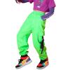 Rolanko Girls Jogger Cargo Pants with Pocket Bright Street Hip Hop Dance Trousers for Kids Hiking Clothing (Green, 12-14) view 2