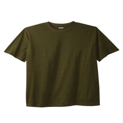 KingSize Men's Big & Tall Shrink-Less Lightweight Crewneck T-Shirt - 9XL, Hunter Marl