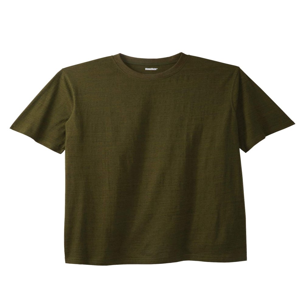 KingSize Men's Big & Tall Shrink-Less Lightweight Crewneck T-Shirt - 9XL, Hunter Marl
