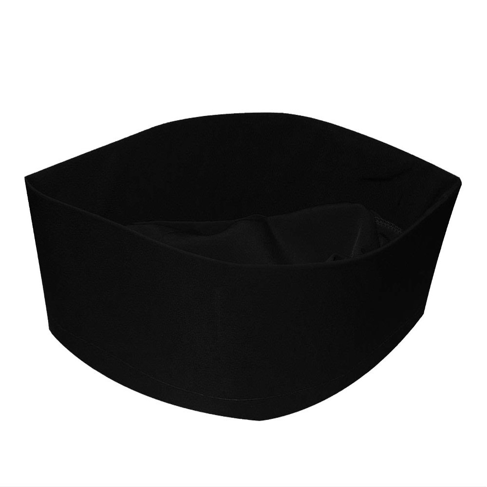 1 Pcs Egyptian Koofi Kufi Kofi Topi Imam Cap Hat Plain Black Prayer Muslim Islamic Islam Mens Top Simple Stitch Design Fabric Skull Religious Ceremony Men Headwear Worship Soft Comfortable