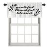 BaoNews Inspirational Quote Love Kitchen Valances Half Window Curtain, Inspirational Thanksful Quote Message Blackout Decoration Valances Curtains Drapes for Kitchen Bedroom, 52 X 18 Inch view 1