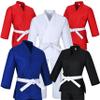 Karate gi Kids & Adults Medium Weight Martial Arts Uniform Student Karate Gear With Free White Belt Karate Outfit (White, 0 (4'1"-4'4"/60 lbs))
