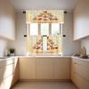 BaoNews Christmas Tree Kitchen Valances Half Window Curtain, Christmas Gingerbread Holiday Greetings Blackout Decoration Small Window Valances Curtains Drapes for Kitchen Bedroom, 52 X 18 Inch view 3