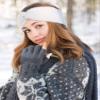 SATINIOR 3 Pairs Half Finger Gloves Winter Fingerless Knit Gloves for Typing in Cold Office(Black, Light Gray, White) view 3
