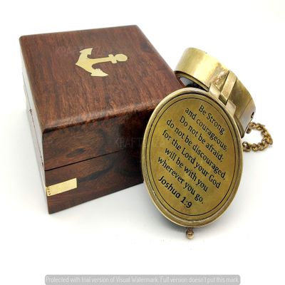Be Strong and Courageous, Do Not Be Afraid Engraved Compass, Joshua 1 9 Engraved Gifts, Confirmation Gift Ideas, Baptism Gifts, Missionary Gifts, Birthday Gifts