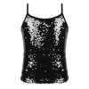 YOOJIA Kids Girls Shiny Metallic Shoulder Straps Tank Top Shirt Ballet Dance Camisole Active Gymnastic Sportwear Black001 6 view 1
