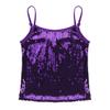YOOJIA Kids Girls Shiny Metallic Shoulder Straps Tank Top Shirt Ballet Dance Camisole Active Gymnastic Sportwear Purple001 6 view 3
