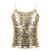 YOOJIA Kids Girls Shiny Metallic Shoulder Straps Tank Top Shirt Ballet Dance Camisole Active Gymnastic Sportwear Gold001 6 view 1