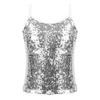 YOOJIA Kids Girls Shiny Metallic Shoulder Straps Tank Top Shirt Ballet Dance Camisole Active Gymnastic Sportwear White 6 view 1