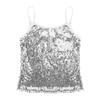 YOOJIA Kids Girls Shiny Metallic Shoulder Straps Tank Top Shirt Ballet Dance Camisole Active Gymnastic Sportwear White 6 view 3