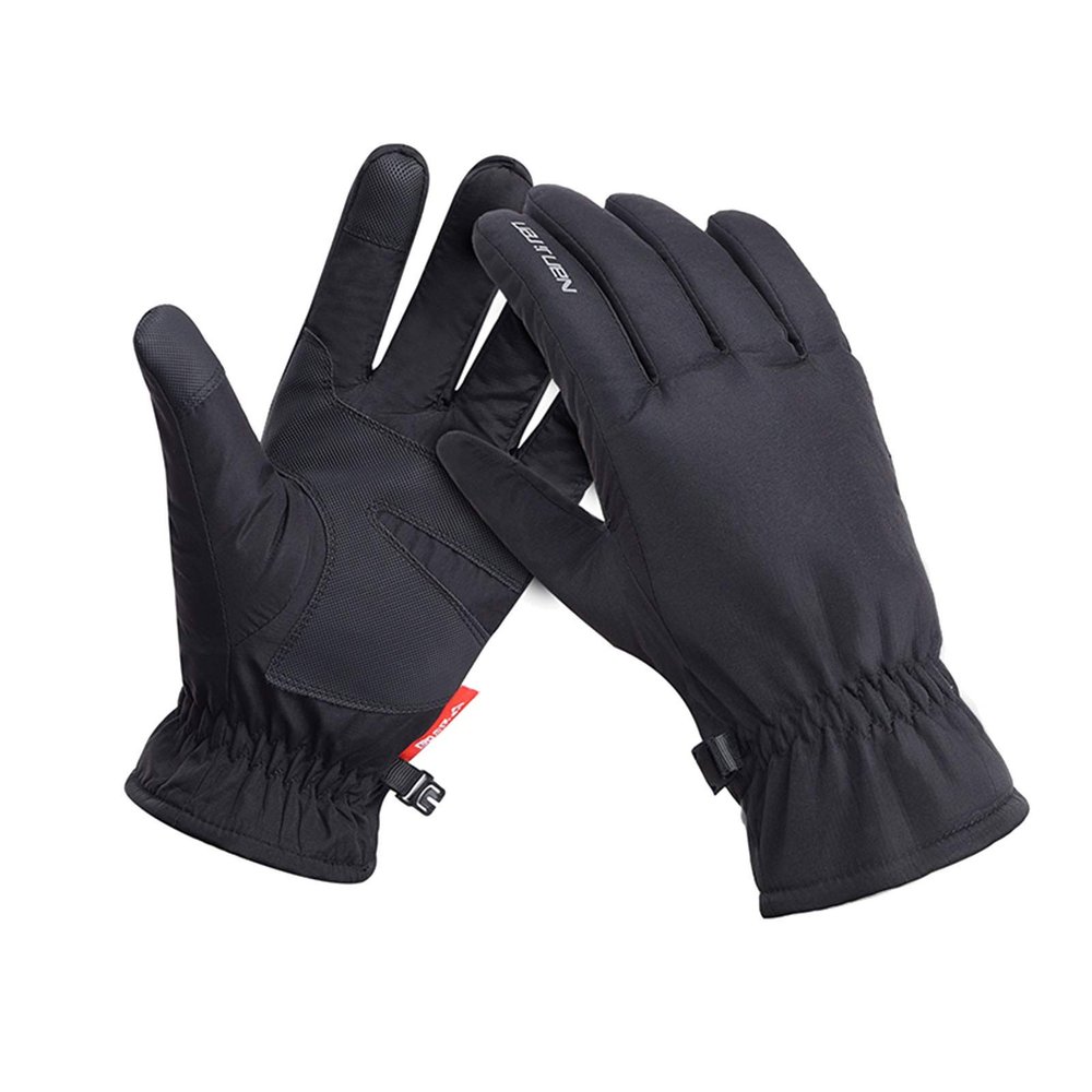 Winter Cycling Gloves Bicycle Gloves Full Finger Mountain Rubber Pad Touch Screen Mountain Bike Gloves (Color : Black)