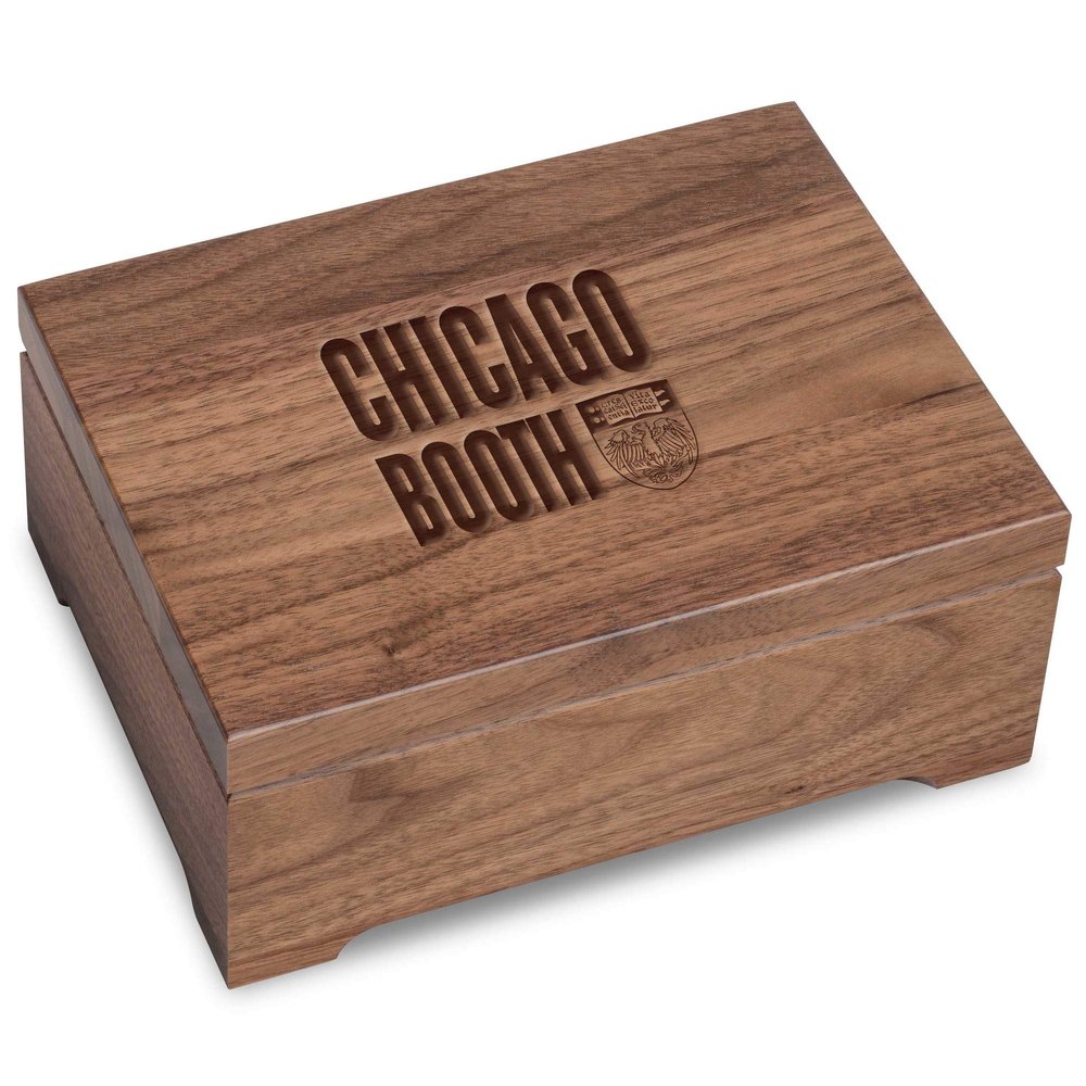 M. LA HART Chicago Booth Solid Walnut Desk Box