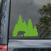 Minglewood Trading Purple - Bear in Treeline V1 Vinyl Decal - Forest Grizzly Trees - Die Cut Sticker - 18w x 13h inches view 3