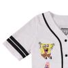 SPONGEBOB SQUAREPANTS Ladies Baseball Jersey - Spongebob, Mr Krabs, Squidward, Patrick Star - Mesh Button Down Baseball Jersey (White Baseball, X-Small) view 3