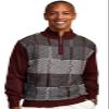 Stacy Adams Men's Sweater, GEO Square Design (4XL, Bordeaux) view 1