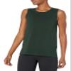 Amazon Essentials Women's Soft Cotton Relaxed-Fit Yoga Tank Top (Available in Plus Size), Deep Green, 1X view 1