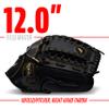 Franklin Sports Baseball and Softball Glove - Field Master - Baseball and Softball Mitt - Adult and Youth Glove - Right Hand Throw - 12" - Black/Gold view 3