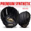 Franklin Sports Baseball and Softball Glove - Field Master - Baseball and Softball Mitt - Adult and Youth Glove - Right Hand Throw - 12" - Black/Gold view 4