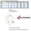 US Stainless Stainless Steel 316 Bow Shackle with Locking Pin 1/4" (6mm) Marine Grade view 3
