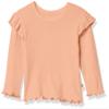 HonestBaby Organic Cotton Rib Ruffle Long Sleeve T-shirt, Roebuck, Newborn view 1