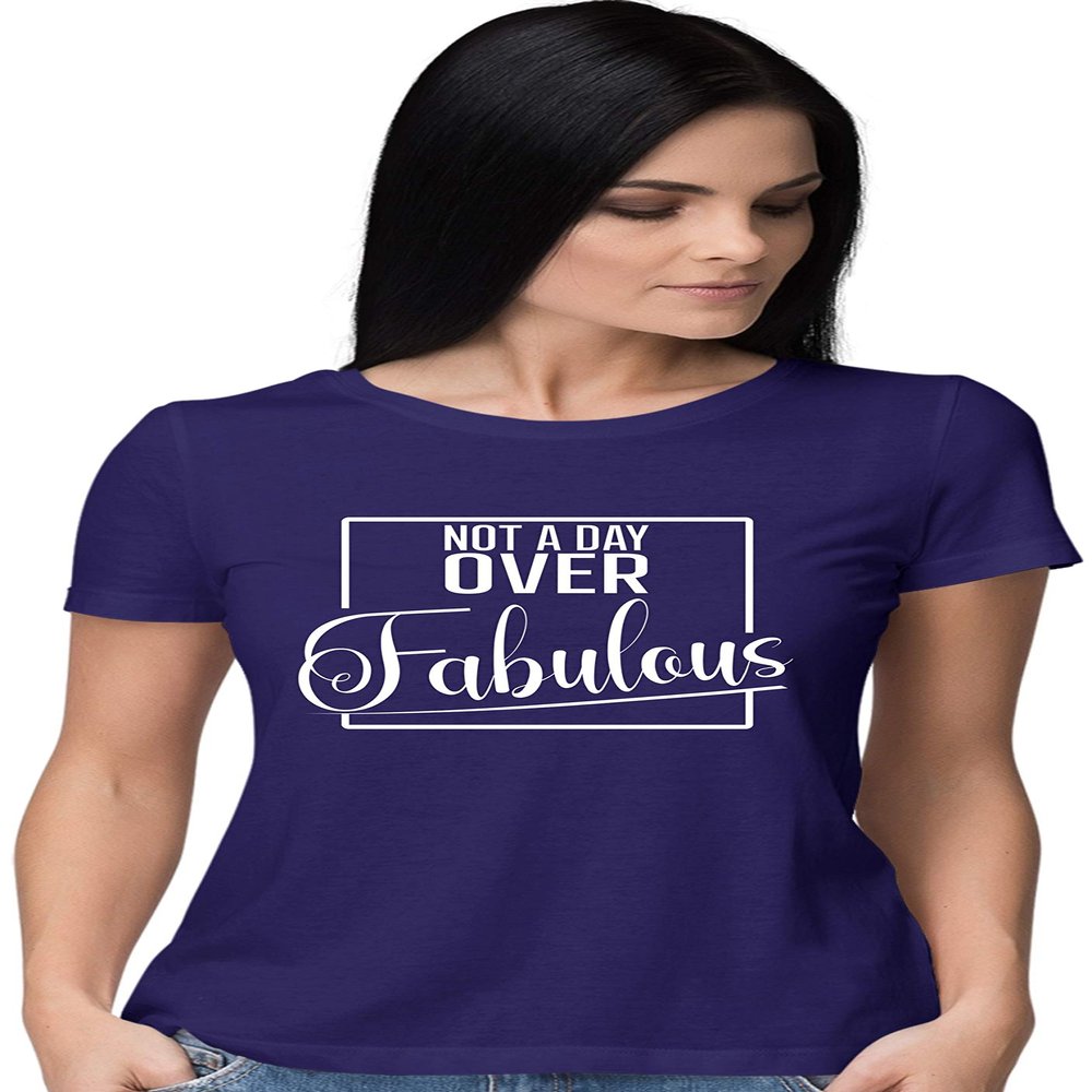 Go All Out XX-Large Purple Womens Not A Day Over Fabulous Funny Birthday T-Shirt