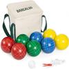 Barcaloo Bocce Ball Set with 8 Premium Resin Multicolor Bocce Balls, Pallino, Carry Bag & Rope view 1