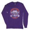 America's Highway Long Sleeve T-Shirt Route 66 The Mother Road Hot Rod Purple Small view 1