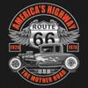 America's Highway Long Sleeve T-Shirt Route 66 The Mother Road Hot Rod Purple Small view 2