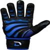 Elite Leather Gym Gloves with Built in 2" Wide Wrist Wraps Grip & Design for Weightlifting Power Lifting Bodybuilding & Strength Training Workout Exercises (Full Fingers Blue, X-Large) view 3