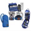 Camp Kitchen Cooking Utensil & Tableware Utensil Set Travel Organizer Grill Accessories Portable Compact Gear for Backpacking BBQ Camping Hiking Travel Cookware Kit Water Resistant Case view 1