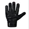 Elite Leather Gym Gloves with Built in 2" Wide Wrist Wraps Grip & Design for Weightlifting Power Lifting Bodybuilding & Strength Training Workout Exercises (Full Fingers Black, XX-Large) view 3