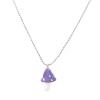 5 PCS Set Cutie Creative Colorful Mushroom Shape Drop Dangle Pendant Chain Beaded Necklace Sweet Fresh for Women Jewelry Sets Gifts White Dot Gothic Dainty-Purple view 1