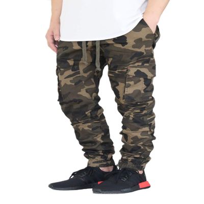AIRNINE Men's Premium Twill Cargo Jogger Pants S-5XL (Olive camo Cargo, 2X-Large)