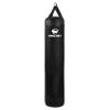 PROLAST Heavy Punching Kicking Bag for Adults, Boxing, MMA, Martial Arts, Muay Thai, Strength Training Equipment, Unfilled, 5ft, 100 lbs, Without Bottom D-Ring, Colored Strap and Rhino Logo, Black view 1