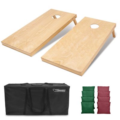 GoSports 4'x2' Regulation Size Wooden Cornhole Boards Set | Includes Carrying Case and Bean Bags (Choose Your Colors) Over 100 Color Combinations