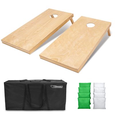 GoSports 4'x2' Regulation Size Wooden Cornhole Boards Set | Includes Carrying Case and Bean Bags (Choose Your Colors) Over 100 Color Combinations
