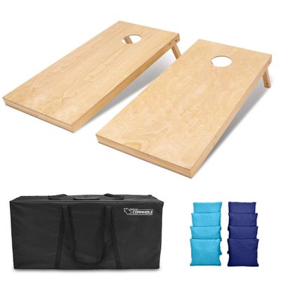 GoSports 4'x2' Regulation Size Wooden Cornhole Boards Set | Includes Carrying Case and Bean Bags (Choose Your Colors) Over 100 Color Combinations