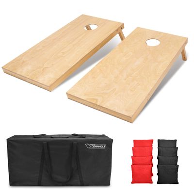 GoSports 4'x2' Regulation Size Wooden Cornhole Boards Set | Includes Carrying Case and Bean Bags (Choose Your Colors) Over 100 Color Combinations