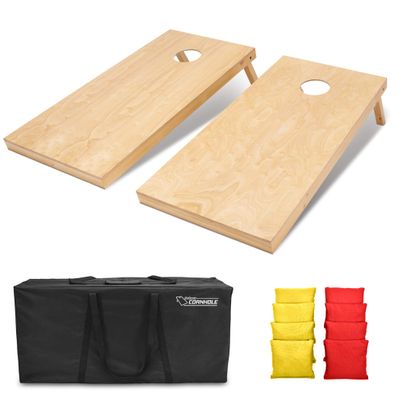 GoSports 4'x2' Regulation Size Wooden Cornhole Boards Set | Includes Carrying Case and Bean Bags (Choose Your Colors) Over 100 Color Combinations