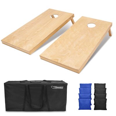 GoSports 4'x2' Regulation Size Wooden Cornhole Boards Set | Includes Carrying Case and Bean Bags (Choose Your Colors) Over 100 Color Combinations