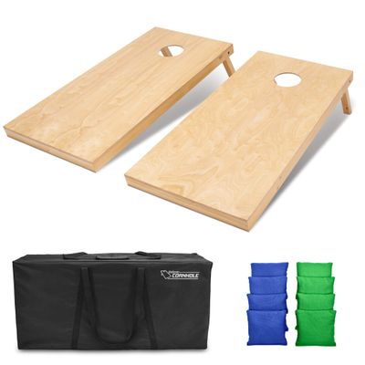 GoSports 4'x2' Regulation Size Wooden Cornhole Boards Set | Includes Carrying Case and Bean Bags (Choose Your Colors) Over 100 Color Combinations