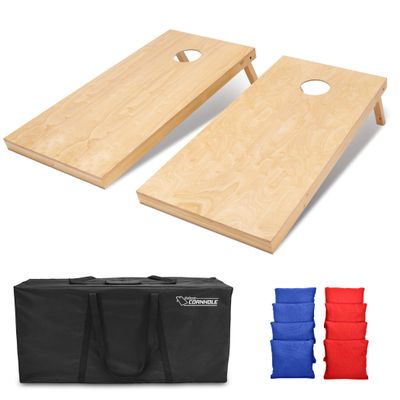 GoSports 4'x2' Regulation Size Wooden Cornhole Boards Set | Includes Carrying Case and Bean Bags (Choose Your Colors) Over 100 Color Combinations