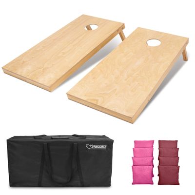 GoSports 4'x2' Regulation Size Wooden Cornhole Boards Set | Includes Carrying Case and Bean Bags (Choose Your Colors) Over 100 Color Combinations