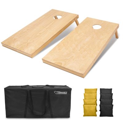 GoSports 4'x2' Regulation Size Wooden Cornhole Boards Set | Includes Carrying Case and Bean Bags (Choose Your Colors) Over 100 Color Combinations