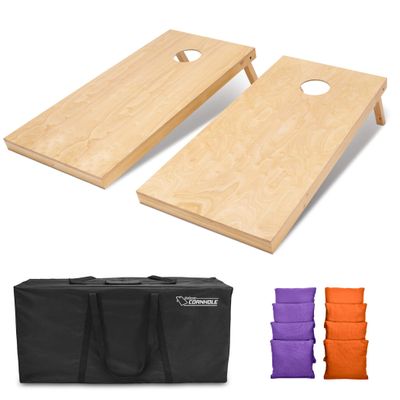 GoSports 4'x2' Regulation Size Wooden Cornhole Boards Set | Includes Carrying Case and Bean Bags (Choose Your Colors) Over 100 Color Combinations